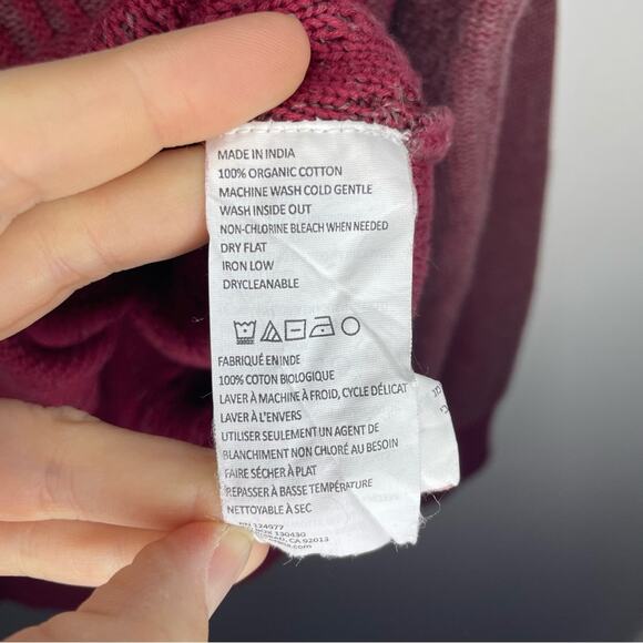 prAna Maroon Red Sentiment Turtleneck Sweater Size S - Picture 11 of 12